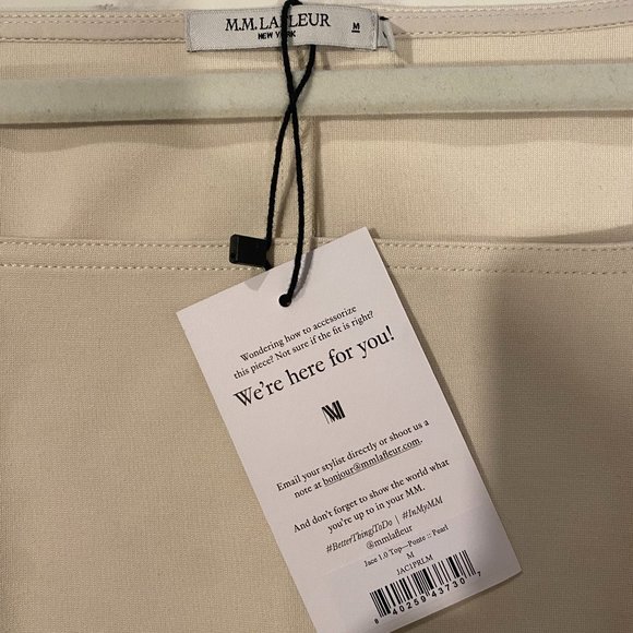 BRAND NEW, MM. LAFLEUR The Jace Top - Washable Ponte, Color Pearl, Size M - Picture 3 of 4